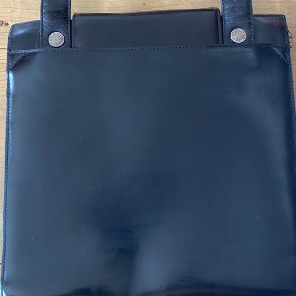 Vintage Bvlgari Black Leather Shoulder Bag - Picture 3 of 9